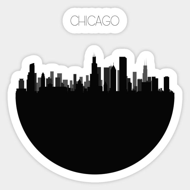 Chicago Skyline Sticker by inspirowl